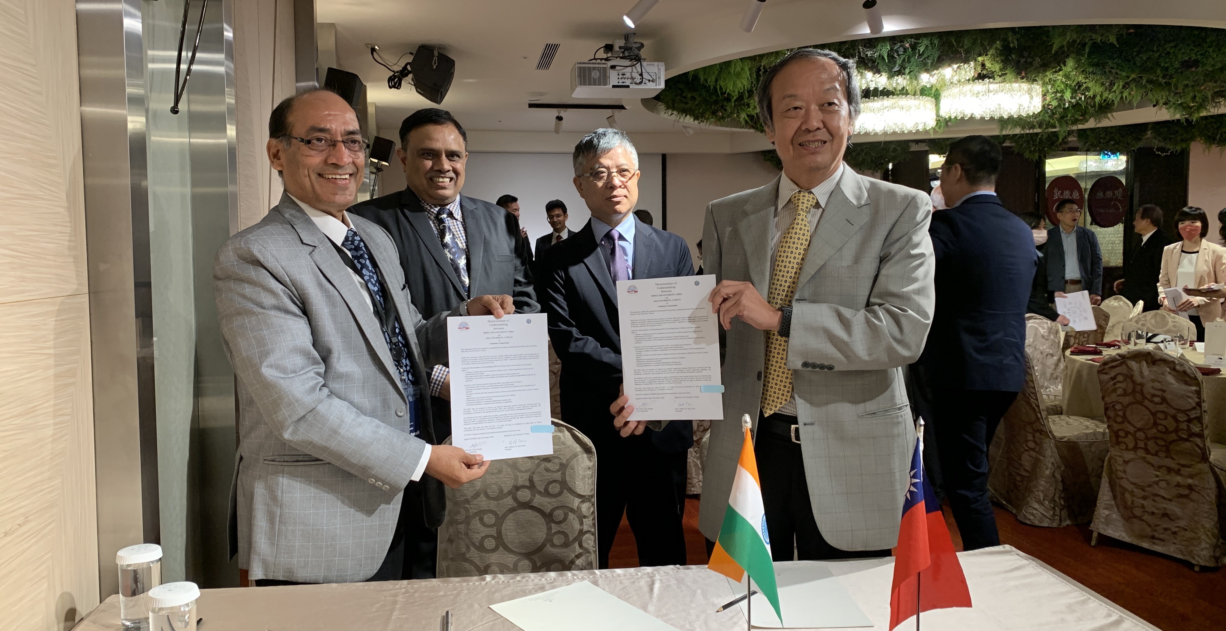 亞洲大學攜手印度3所大學簽訂MOU，培育國際半導體人才